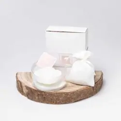 candela rosa con porta...