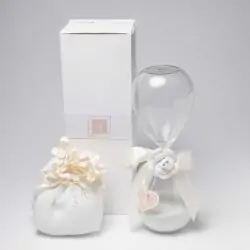 clessidre particolari vetro sabbia bianca con rosa