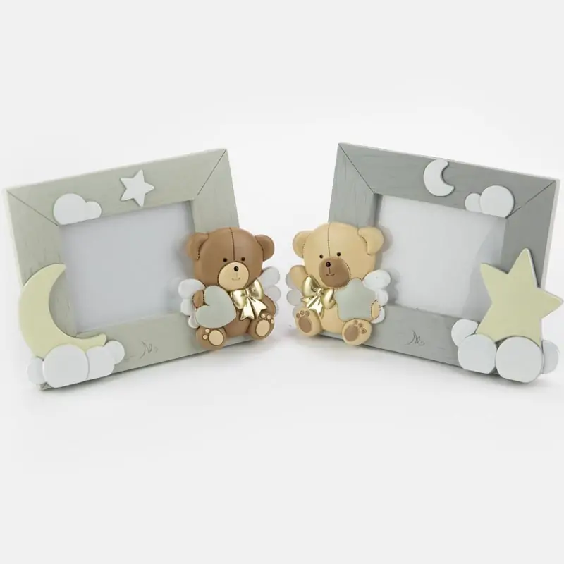 orsetto resina portafoto bomboniere battesimo