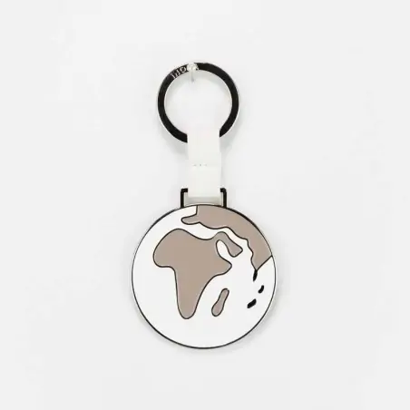 PORTACHIAVI SMALTATO MONDO BIANCO E BEIGE