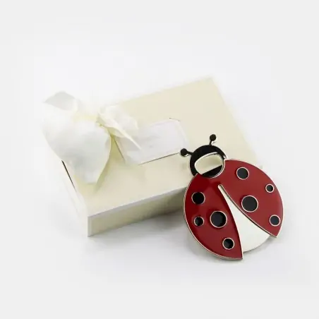 Apribottiglia bomboniere coccinella portafortuna con calamita