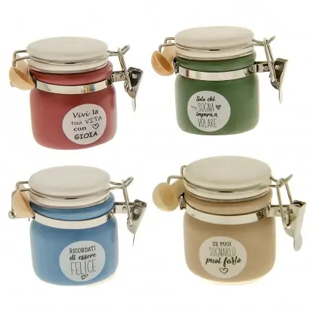 Barattoli ermetici portaconfetti con frase