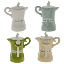 Bomboniere zuccheriere moka in porcellana colori assortiti