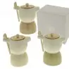 zuccheriera moka in porcellana con tappo e cucchiaino in legno