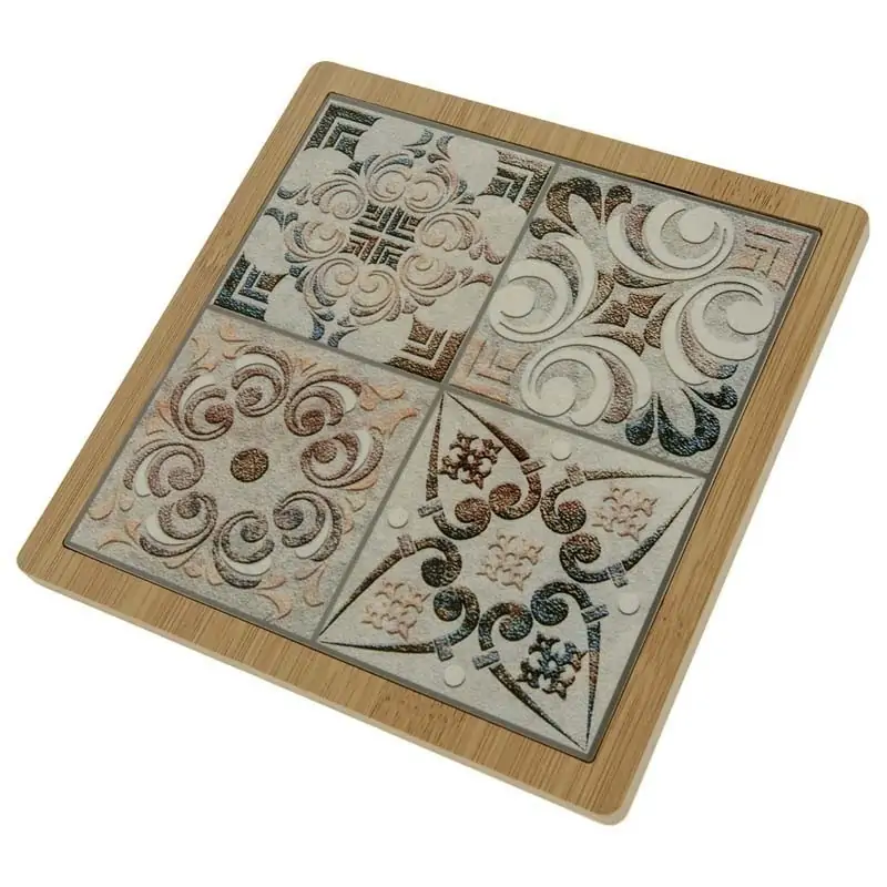 bomboniere in legno per matrimonio sottopentola mattonella