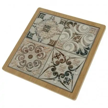 bomboniere in legno per matrimonio sottopentola mattonella