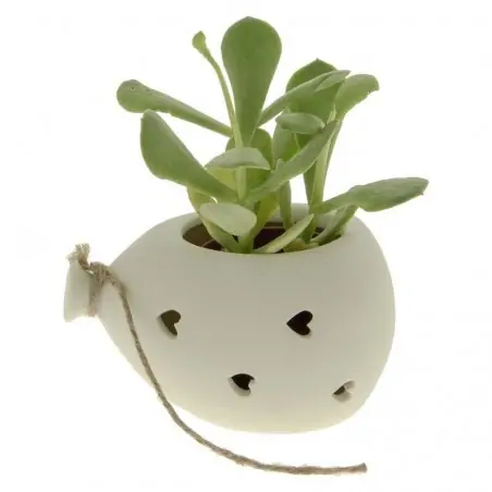 vasi portapiante in ceramica a forma di palloncino con cuori