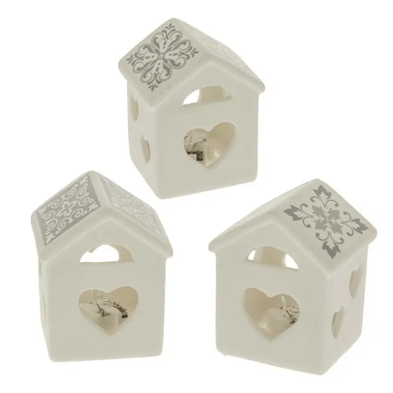 lanterne piccole per bomboniere a led con decori maioliche