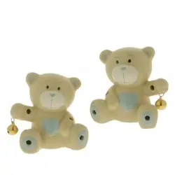 orsetto celeste bomboniere con luce led battesimo bambino