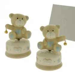 carillon orsetto celeste bomboniere battesimo maschietto