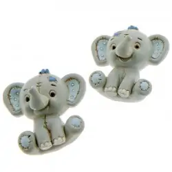 ELEFANTINO CELESTE CON CALAMITA BOMBONIERE NASCITA ECONOMICHE