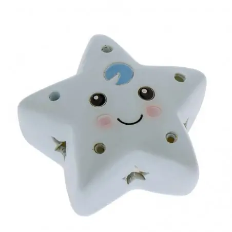 LUCINA NOTTURNA LED STELLA CELESTE BOMBONIERE NASCITA BIMBO