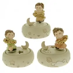 carillon angioletti bomboniere battesimo bimbo e bimba