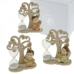 ANGIOLETTI CON CLESSIDRA E ALBERO DELLA VITA