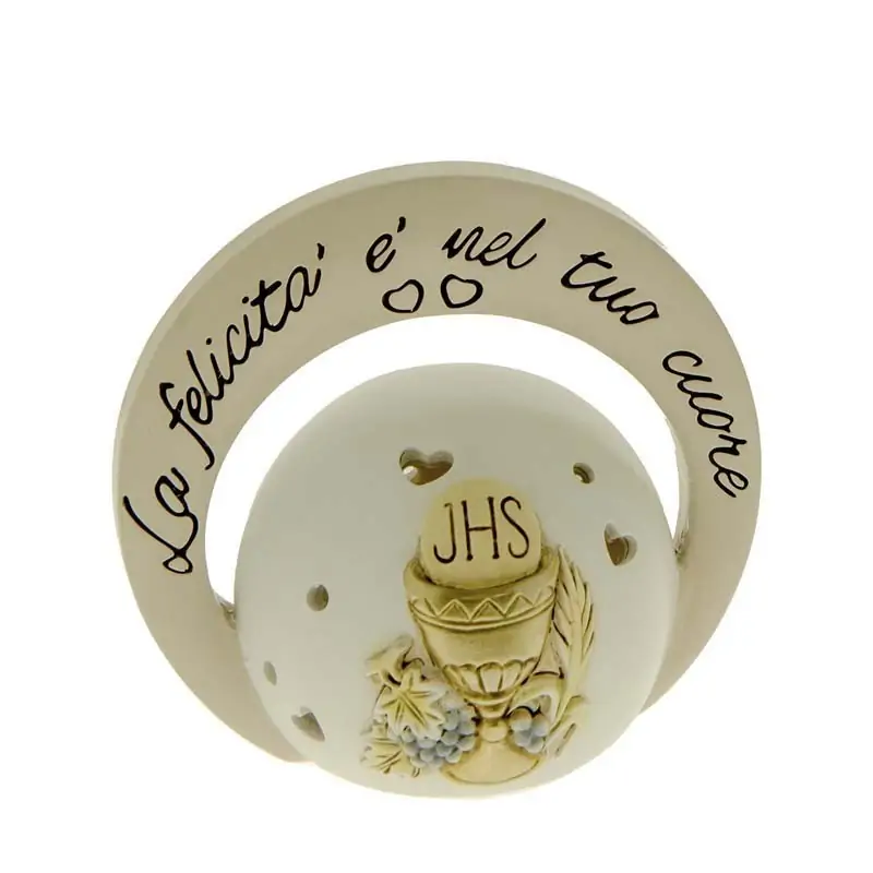 bomboniera sfera led comunione con simbolo calice