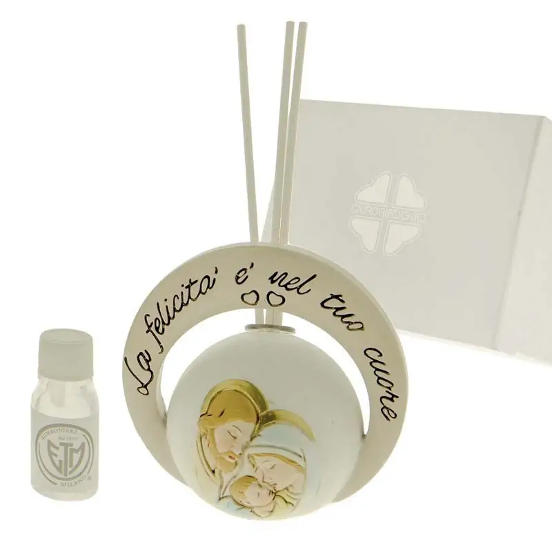 profumatori ambiente design sfera in resina sacra famiglia