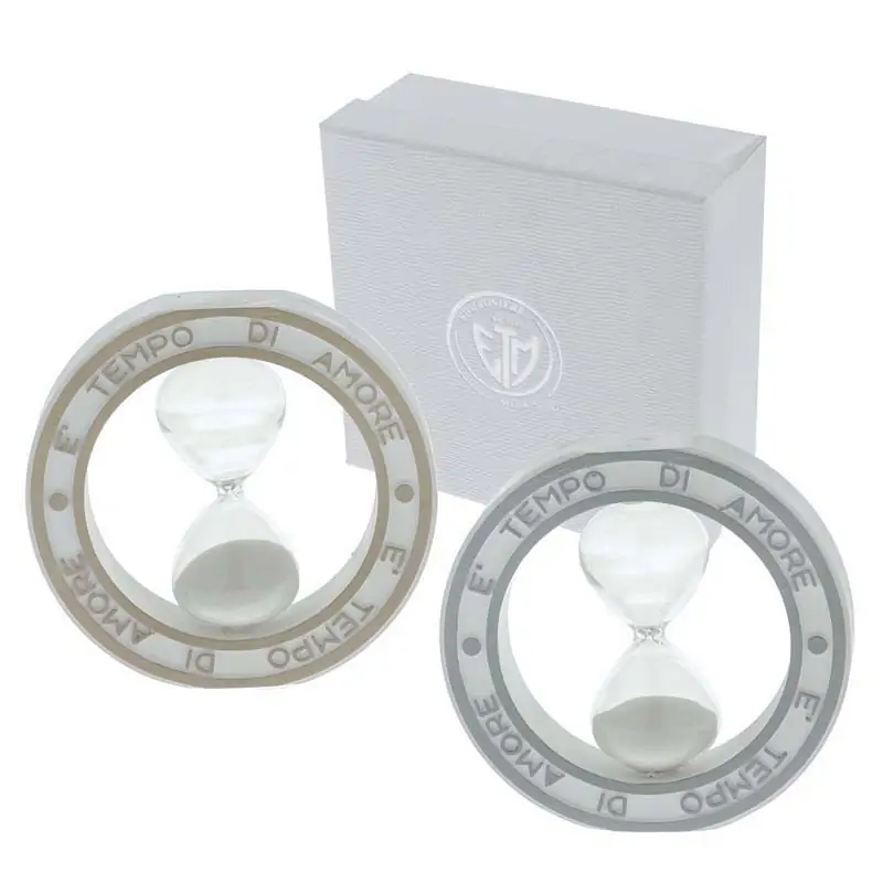 clessidre in vetro e resina con frasi bomboniere matrimonio