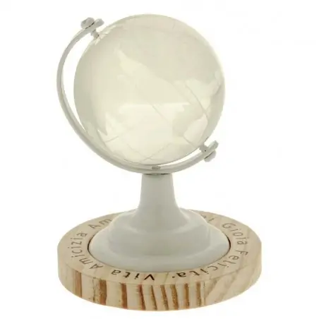 mappamondo globo in vetro e legno bomboniere originali