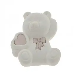 gessetti orsetto con cuore e fiocco rosa