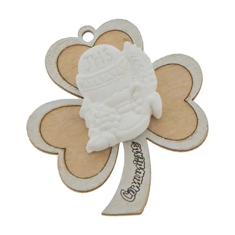 gessetti comunione simbolo calice con trifoglio in legno