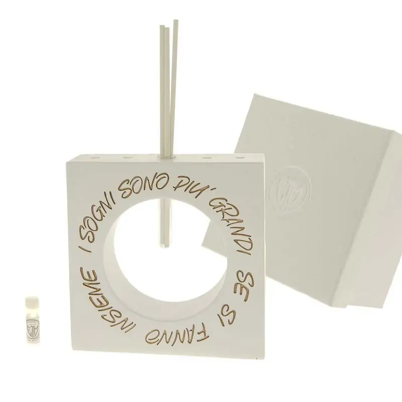 bomboniere matrimonio diffusori profumo con led e frase