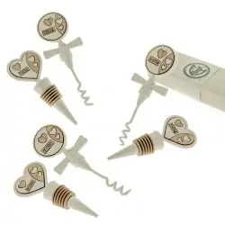 bomboniere set vino tappo e cavatappi con frasi