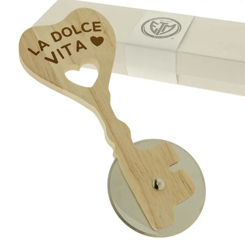 bomboniere tagliapizza a forma di chiave con impugnatura a