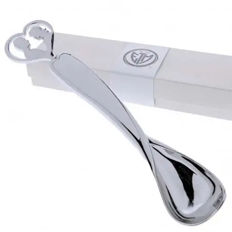 cucchiaio gelato bomboniera in acciaio con cuore e coppia