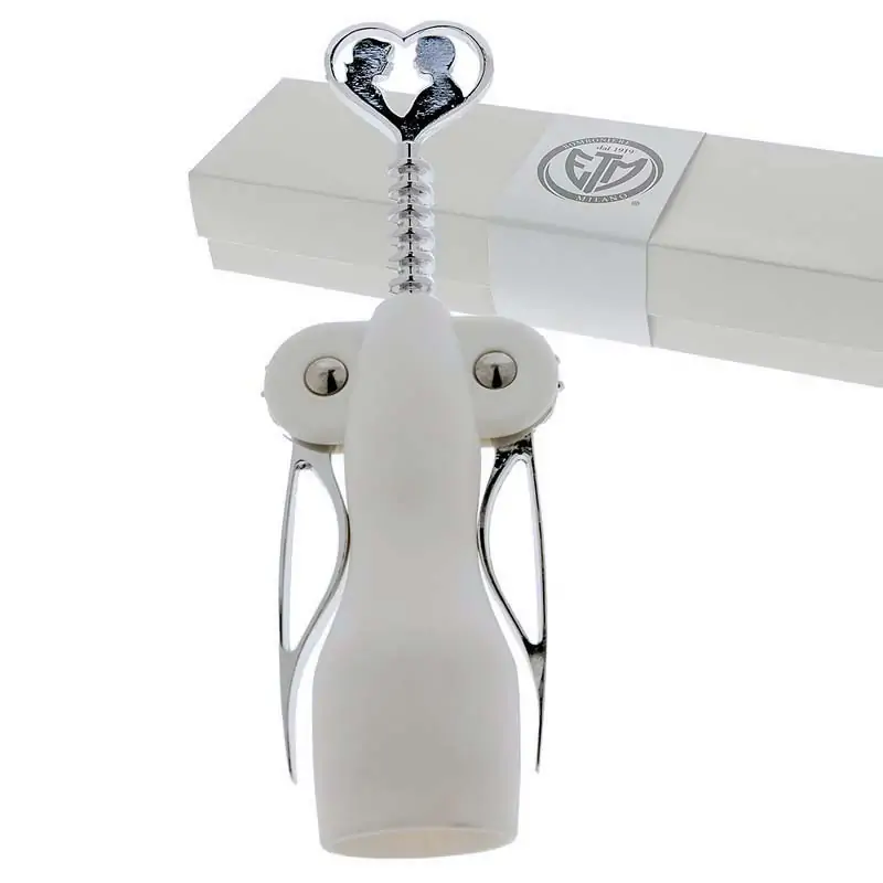 bomboniere cavatappi con cuore e coppia innamorati