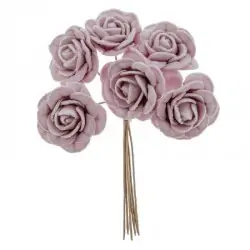 fiori di stoffa per bomboniere rosellina rosa