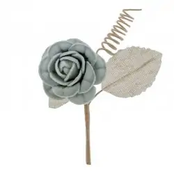 fiori per decorare bomboniere rose in tessuto colore celeste