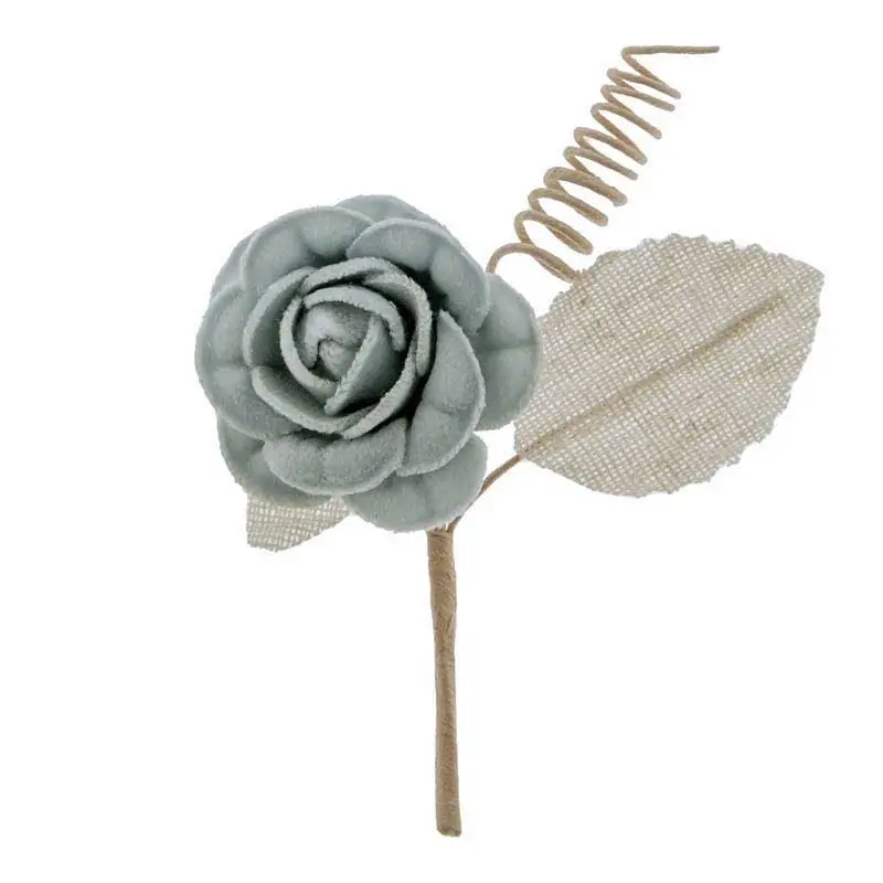 fiori per decorare bomboniere rose in tessuto colore celeste