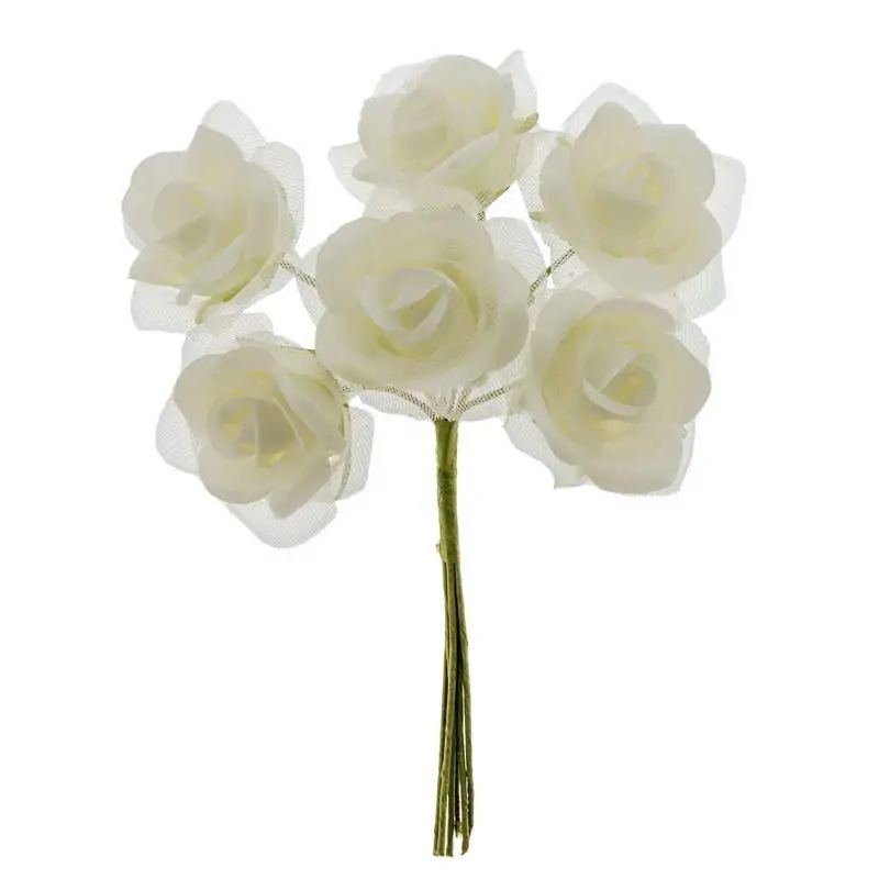 fiore rosellina per confezioni bomboniere colore avorio