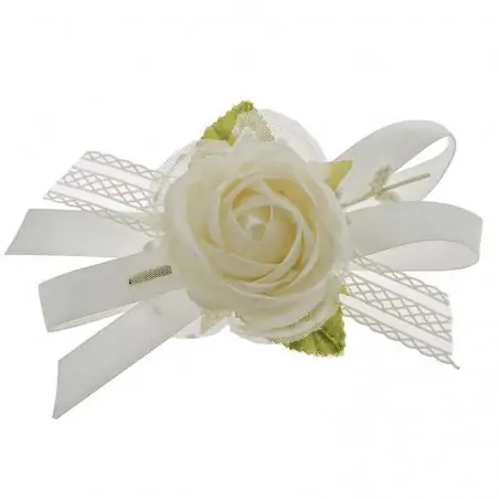 fiori per decorare bomboniere treccia ramo orizzontale crema