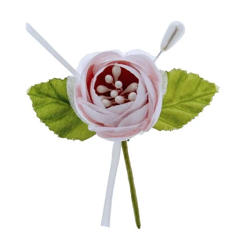 fiori finti per bomboniere rametto in tessuto rosa antico