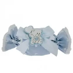 SACCHETTINI NASCITA MASCHIETTO CARAMELLA CON APPLICAZIONE ORSO