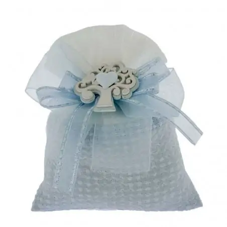 sacchetti nascita maschietto con albero della vita e cuore