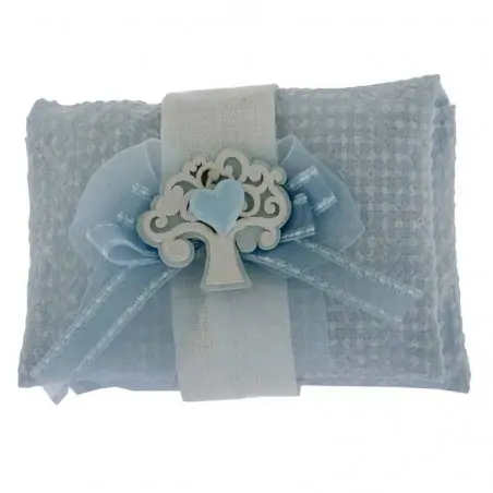 bustine per nascita battesimo con albero della vita e cuore