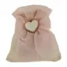 sacchetti nascita bimba con fiocco rosa e cuore in legno