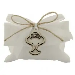 bustine per confetti con calice in legno cm.10x7