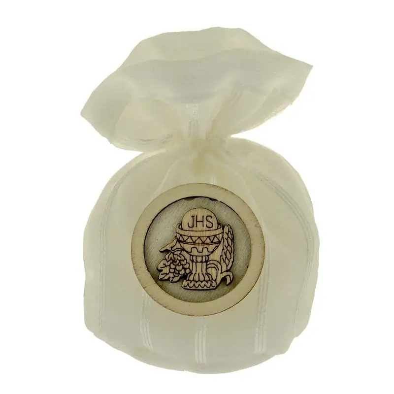SACCHETTI COMUNIONE CON CALICE IN LEGNO CONFESSION BAG PALLA