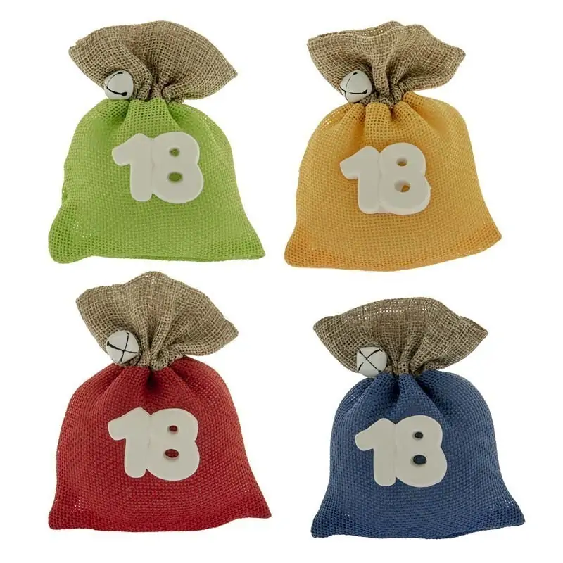 SACCHETTI COMPLEANNO 18 ANNI CON GESSO CM.9X12