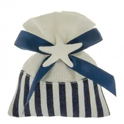 sacchetti portaconfetti tema mare con gesso stella marina