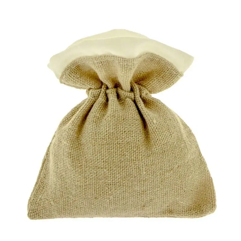 SACCHETTI CONFETTI MATRIMONIO FAI DA TE NATURA BORDO BAG CM.9X11