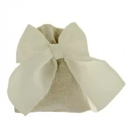 SACCHETTI CONFETTI NATURAL FIOCCO BAG CM.8X10