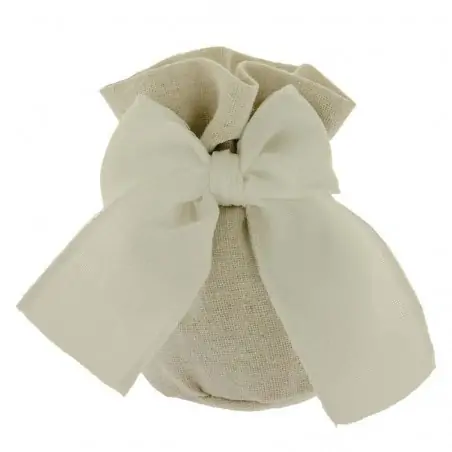 SACCHETTI JUTA BOMBONIERE NATURAL FIOCCO BAG PALLA CM.10