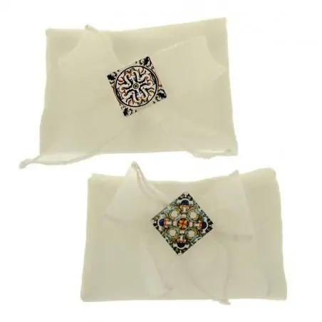 SACCHETTI PORTACONFETTI CON APPLICAZIONE MAIOLICA MOSAICO