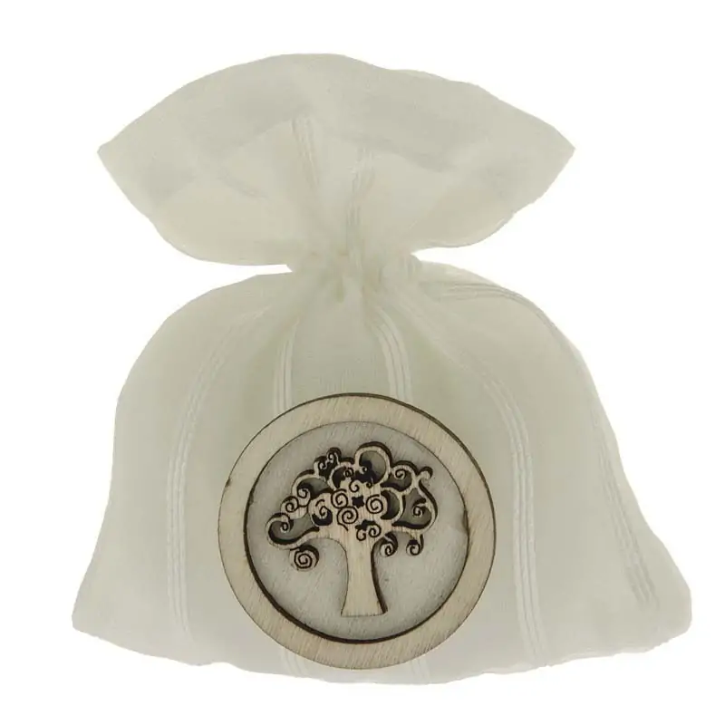 SACCHETTI MATRIMONIO ELEGANTI MILLE RIGHE CON ALBERO DELLA VITA