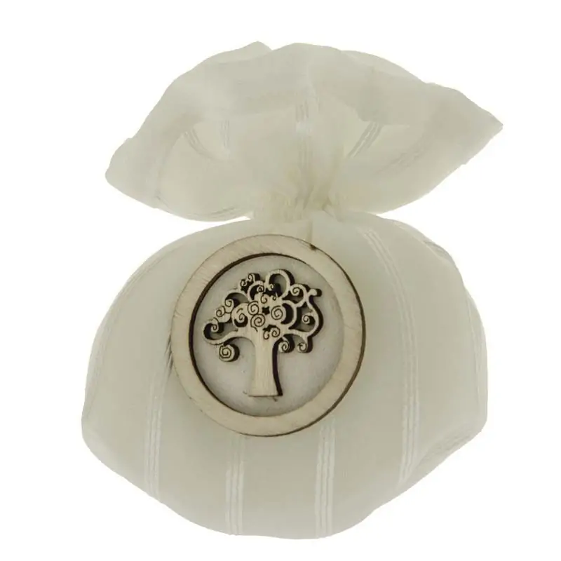 SACCHETTI PER CONFETTATA MATRIMONIO MILLE RIGHE CON ALBERO