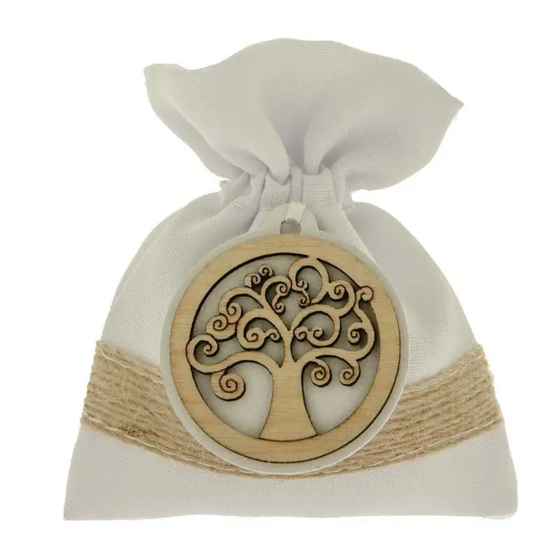 SACCHETTI PER CONFETTI MATRIMONIO CON ALBERO DELLA VITA IN